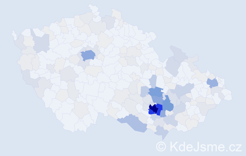 Příjmení: 'Šmerdová', počet výskytů 789 v celé ČR