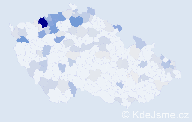 Příjmení: 'Fedák', počet výskytů 398 v celé ČR