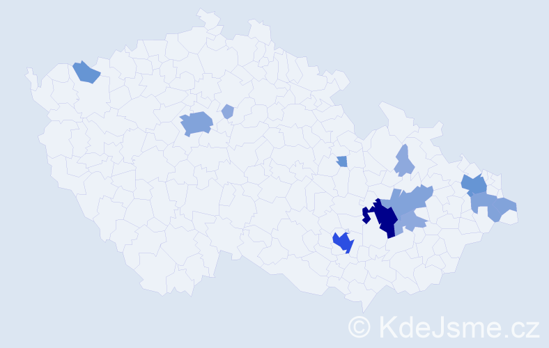 Příjmení: 'Balcaříková', počet výskytů 33 v celé ČR