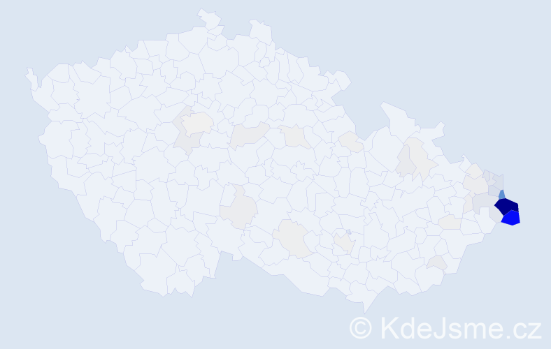 Příjmení: 'Cienciala', počet výskytů 376 v celé ČR