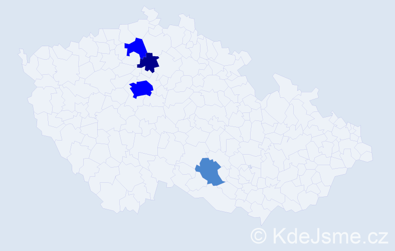 Příjmení: 'Černich', počet výskytů 8 v celé ČR