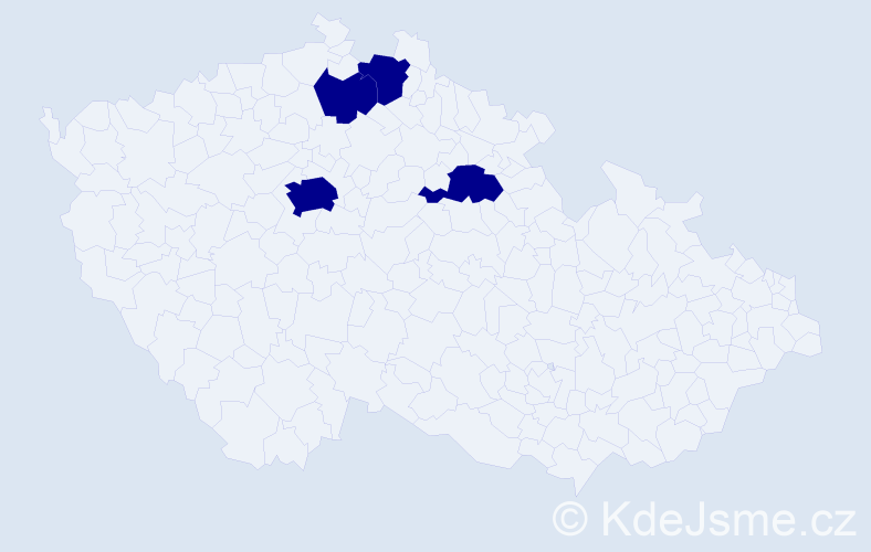 Příjmení: 'Andrák', počet výskytů 4 v celé ČR