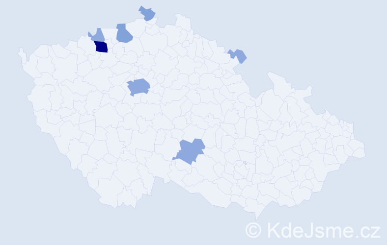 Příjmení: 'Lohse', počet výskytů 16 v celé ČR