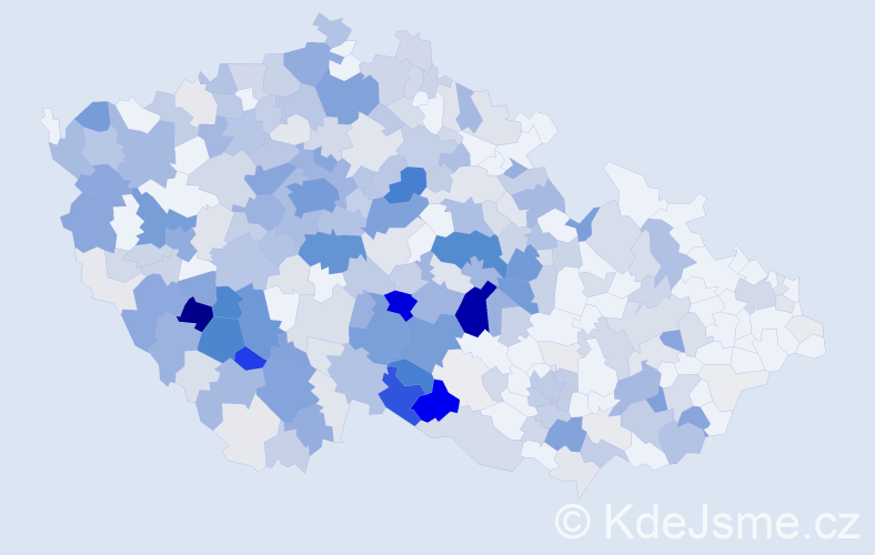 Příjmení: 'Zach', počet výskytů 1298 v celé ČR