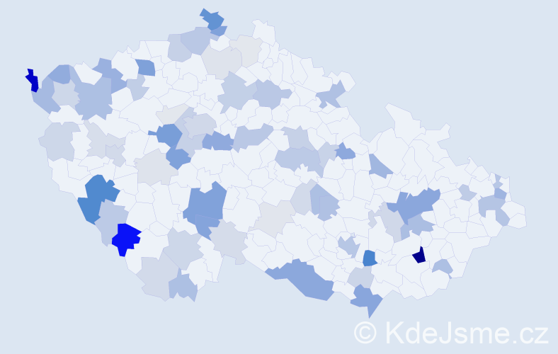 Příjmení: 'Mészáros', počet výskytů 204 v celé ČR