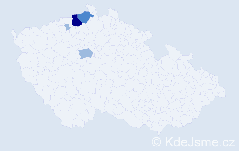 Příjmení: 'Szaszi', počet výskytů 8 v celé ČR