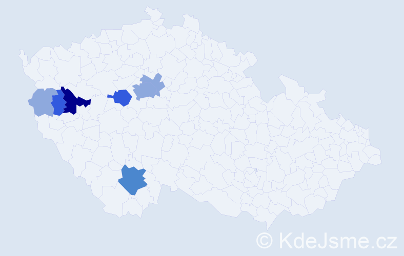 Příjmení: 'Čampula', počet výskytů 16 v celé ČR