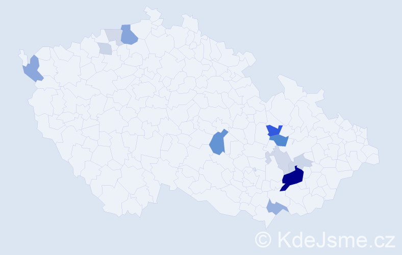 Příjmení: 'Vrbíčková', počet výskytů 31 v celé ČR