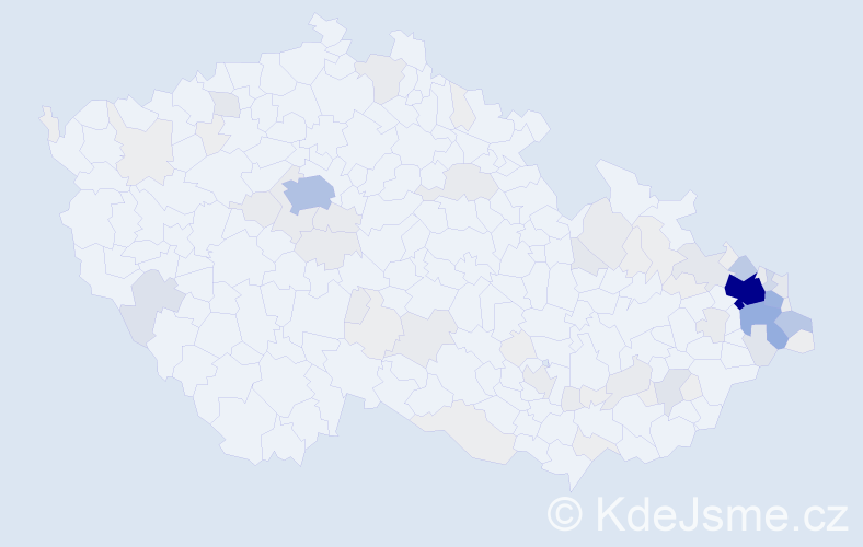 Příjmení: 'Tomisová', počet výskytů 289 v celé ČR