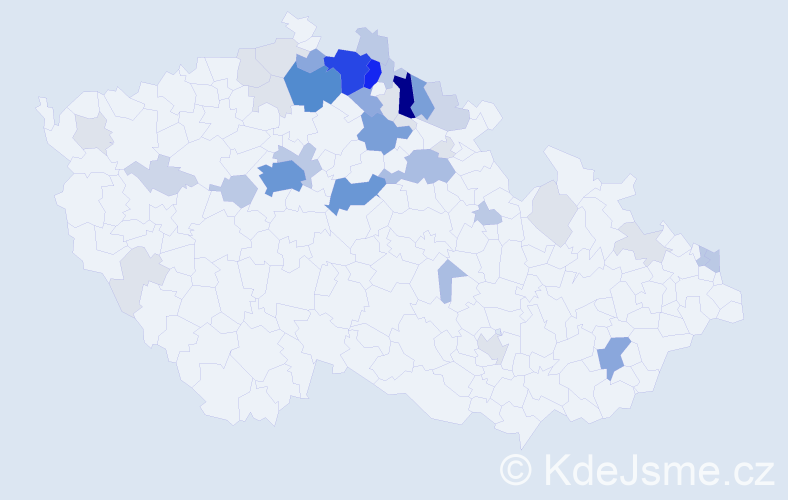 Příjmení: 'Hartigová', počet výskytů 176 v celé ČR
