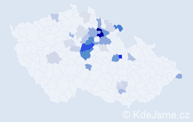 Příjmení: 'Foffová', počet výskytů 68 v celé ČR