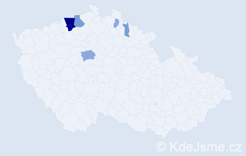Příjmení: 'Lázová', počet výskytů 20 v celé ČR