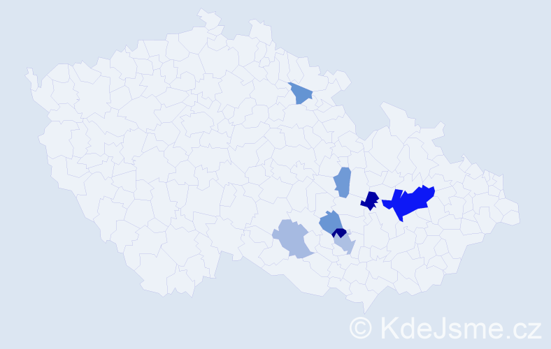 Příjmení: 'Kirschbaumová', počet výskytů 18 v celé ČR