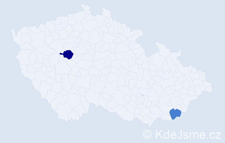 Příjmení: 'Zámecová', počet výskytů 3 v celé ČR