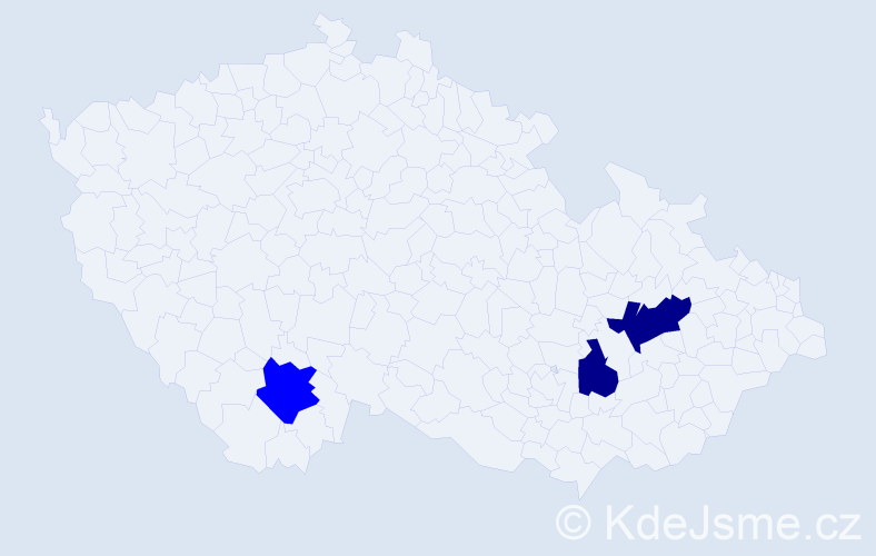Příjmení: 'Mayrwögerová', počet výskytů 5 v celé ČR