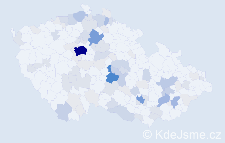Příjmení: 'Rakušanová', počet výskytů 287 v celé ČR