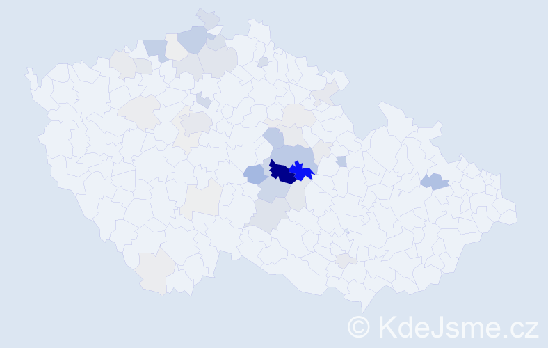 Příjmení: 'Bačkovský', počet výskytů 184 v celé ČR