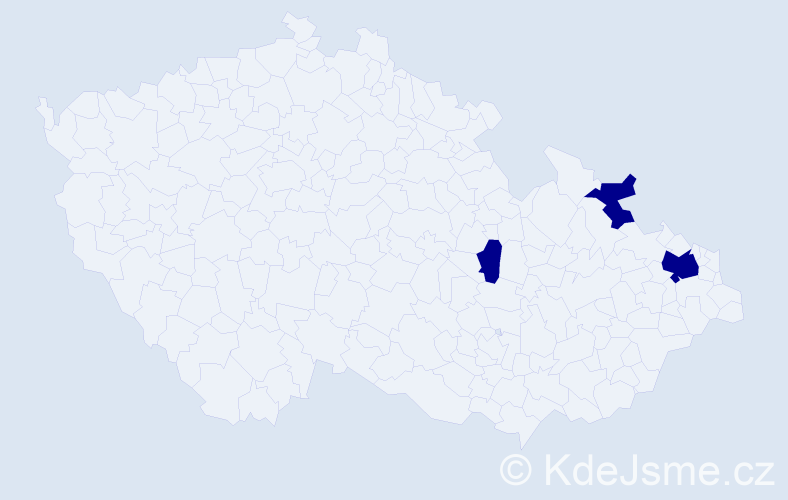Příjmení: 'Mrůzová', počet výskytů 3 v celé ČR