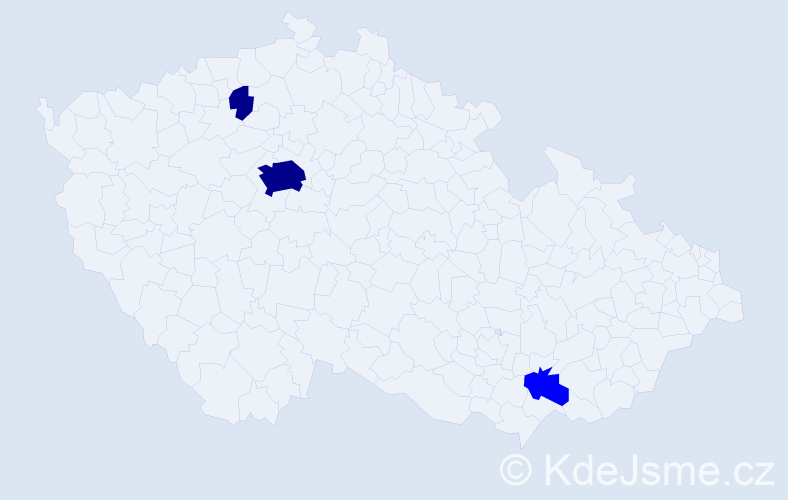 Příjmení: 'Reizenthaler', počet výskytů 5 v celé ČR