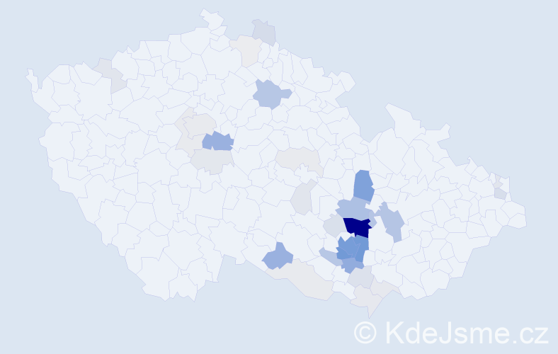 Příjmení: 'Kyzlink', počet výskytů 164 v celé ČR