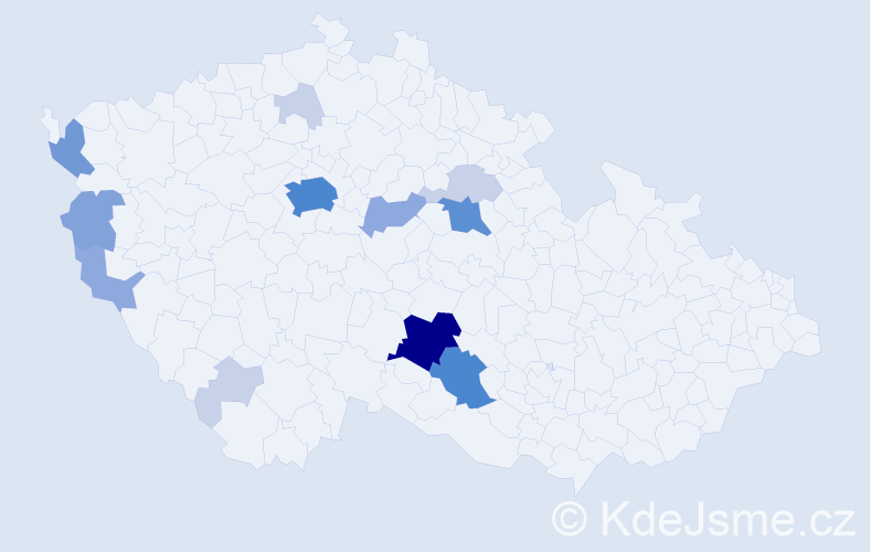 Příjmení: 'Královská', počet výskytů 43 v celé ČR