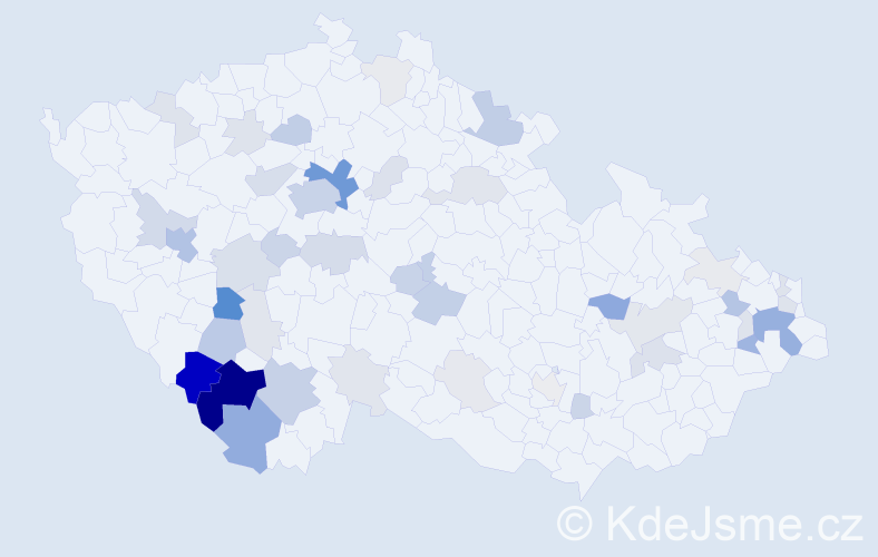 Příjmení: 'Aleš', počet výskytů 167 v celé ČR