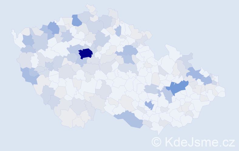 Příjmení: 'Becková', počet výskytů 500 v celé ČR