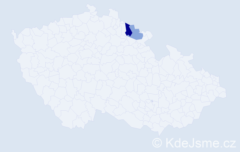 Příjmení: 'Körneyová', počet výskytů 3 v celé ČR