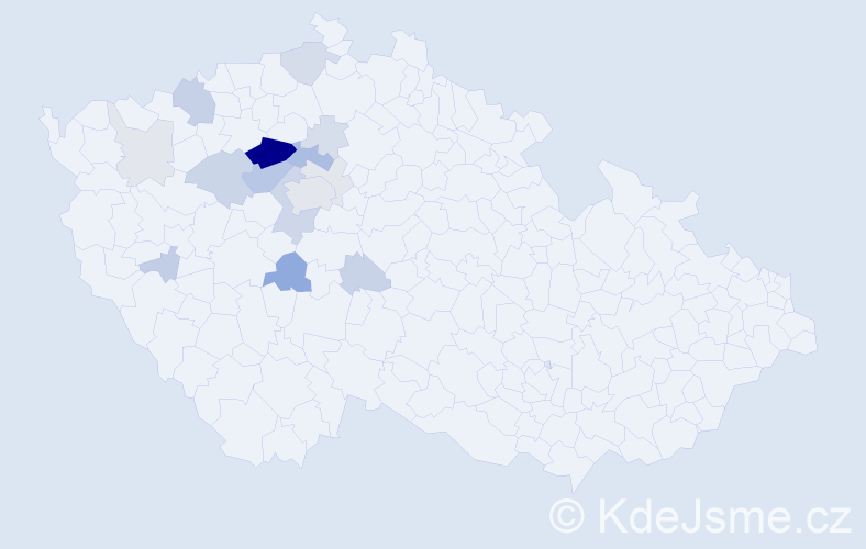 Příjmení: 'Trnobranská', počet výskytů 52 v celé ČR
