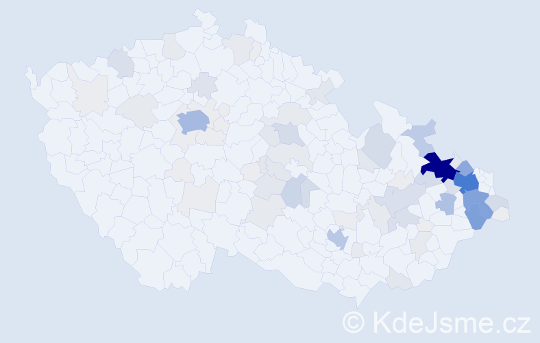 Příjmení: 'Matýsek', počet výskytů 409 v celé ČR