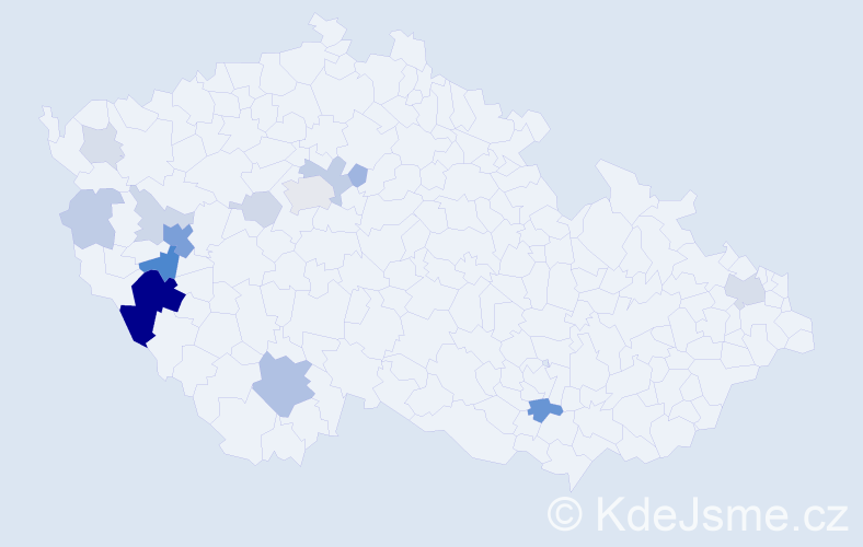 Příjmení: 'Kilbergerová', počet výskytů 48 v celé ČR