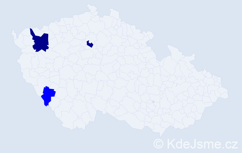 Příjmení: 'Kaukal', počet výskytů 5 v celé ČR