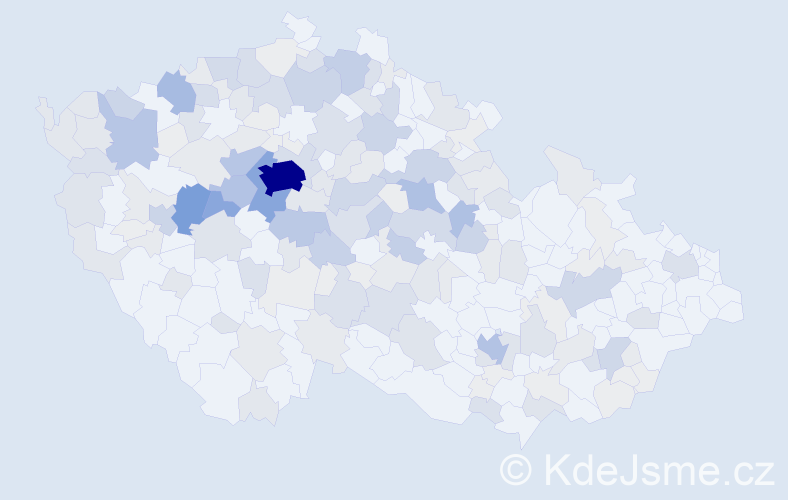 Příjmení: 'Bělohlávek', počet výskytů 707 v celé ČR