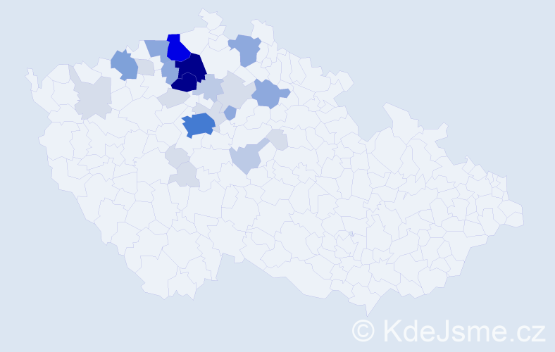 Příjmení: 'Čmejlová', počet výskytů 97 v celé ČR