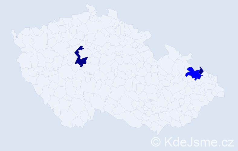 Příjmení: 'Lucha', počet výskytů 5 v celé ČR