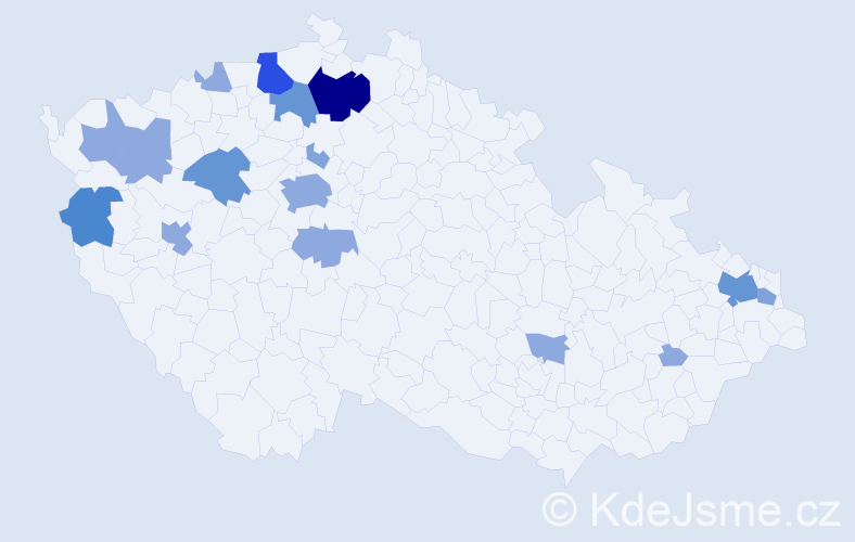 Příjmení: 'Hetto', počet výskytů 38 v celé ČR