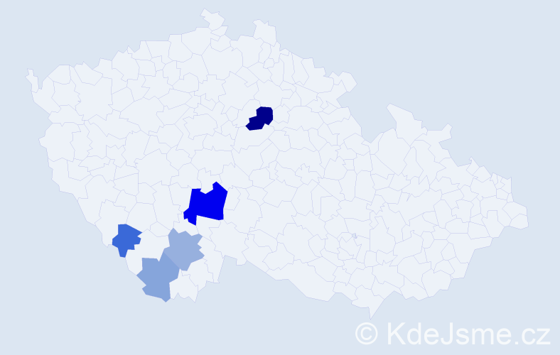 Příjmení: 'Mrosko', počet výskytů 13 v celé ČR