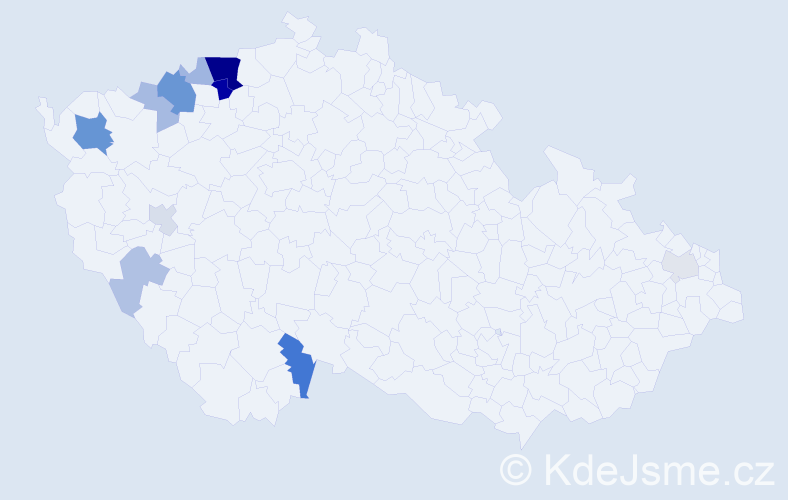 Příjmení: 'Ádiová', počet výskytů 31 v celé ČR