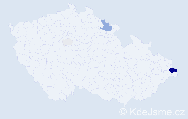 Příjmení: 'Nogawczyková', počet výskytů 13 v celé ČR