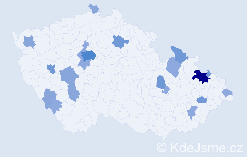 Příjmení: 'Kurinec', počet výskytů 48 v celé ČR
