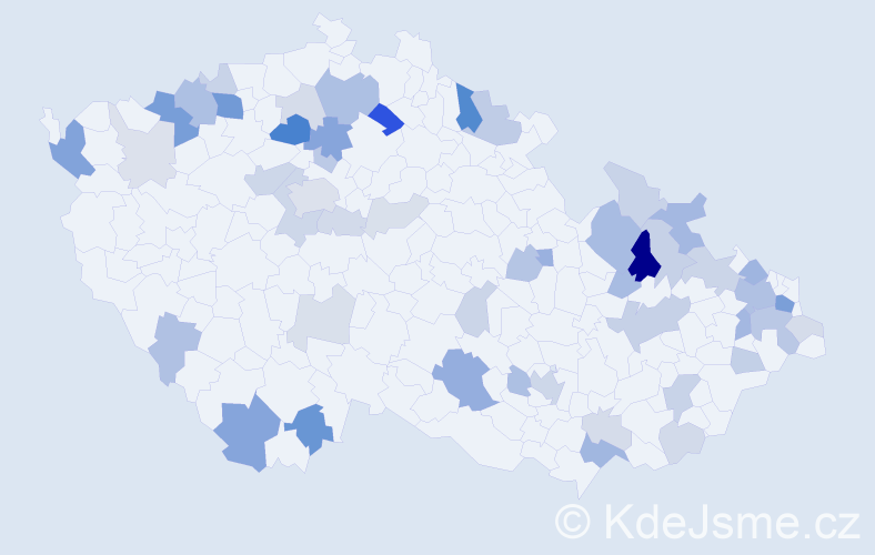 Příjmení: 'Šimo', počet výskytů 126 v celé ČR