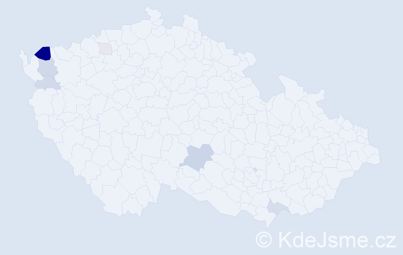 Příjmení: 'Wneková', počet výskytů 20 v celé ČR