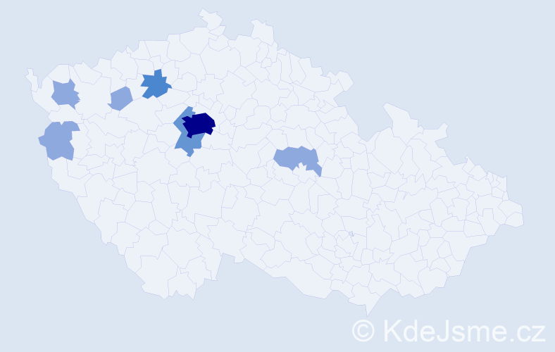 Příjmení: 'Petroková', počet výskytů 19 v celé ČR