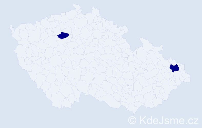 Příjmení: 'Kardelis', počet výskytů 2 v celé ČR