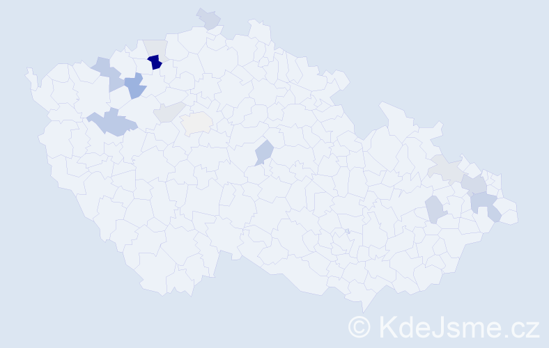 Příjmení: 'Karchňaková', počet výskytů 29 v celé ČR
