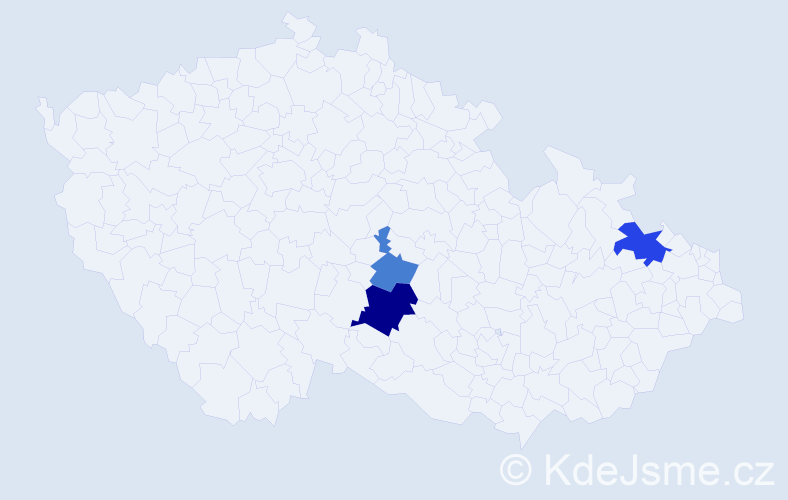 Příjmení: 'Miglec', počet výskytů 6 v celé ČR