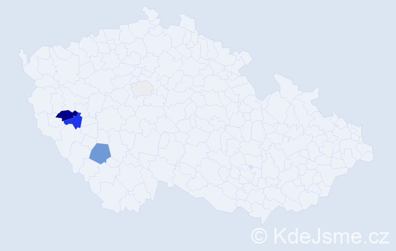 Příjmení: 'Magočiová', počet výskytů 8 v celé ČR