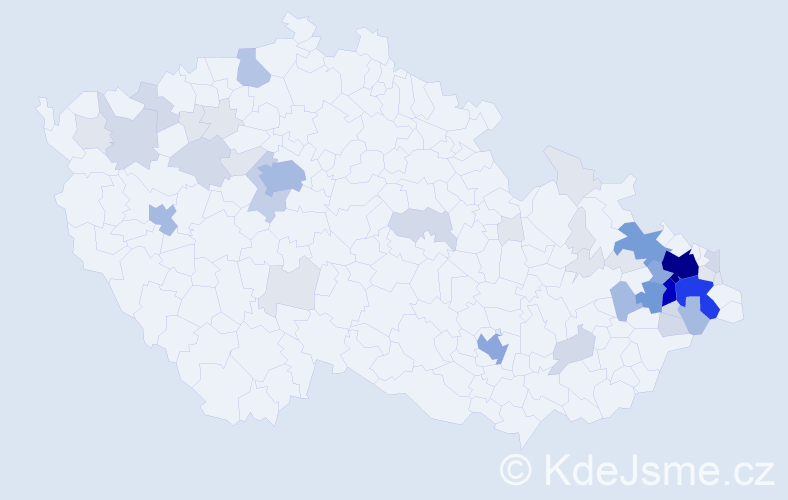 Příjmení: 'Novobilská', počet výskytů 175 v celé ČR