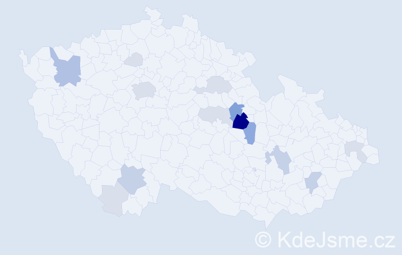 Příjmení: 'Tašnerová', počet výskytů 48 v celé ČR