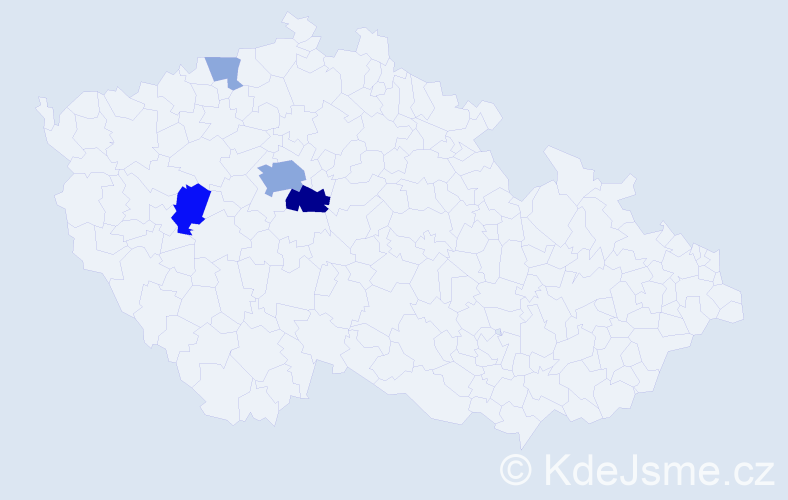 Příjmení: 'Kirsová', počet výskytů 14 v celé ČR